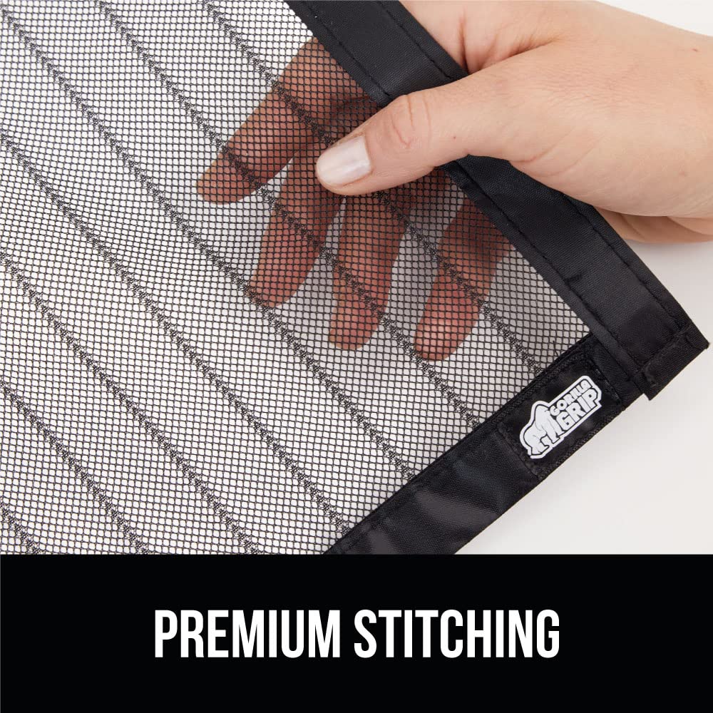GORILLA GRIP Magnetic Screen Door, Hands Free Mesh Curtain Keeps Bugs and Mosquitos Out, Automatic Magnet Closure, Heavy Duty Patio Sliding Dog Doors Cover, Window Screens Protector, Black 38x82