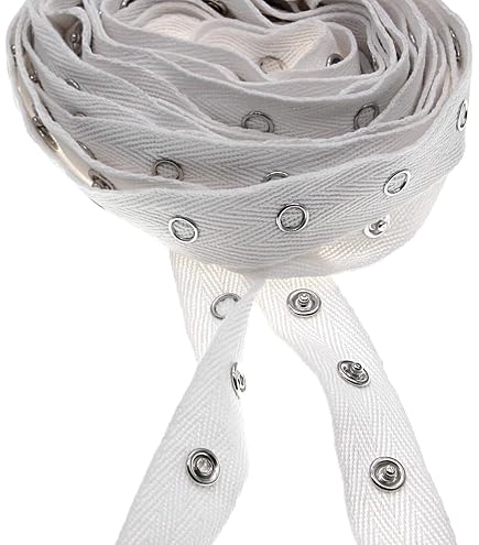 Hobbyhub White Snap Button Tape – 3 Yards Cotton Snap Button Ribbon For Sewing & DIY (0.8 Inch Wide) - View #3