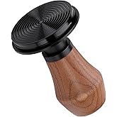 Normcore 51mm Espresso Coffee Tamper V4 - Spring Loaded Tamper With Titanium PVD Coating Ripple Base -15lb / 25lb / 30lbs Rep