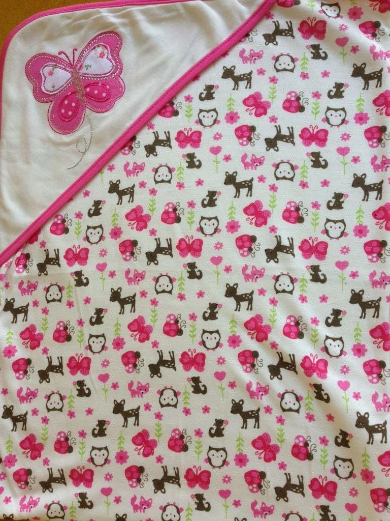 Baby Blanket Hood Breathable Organic Cotton 100% Cotton Butterfly 1401c ah-mama