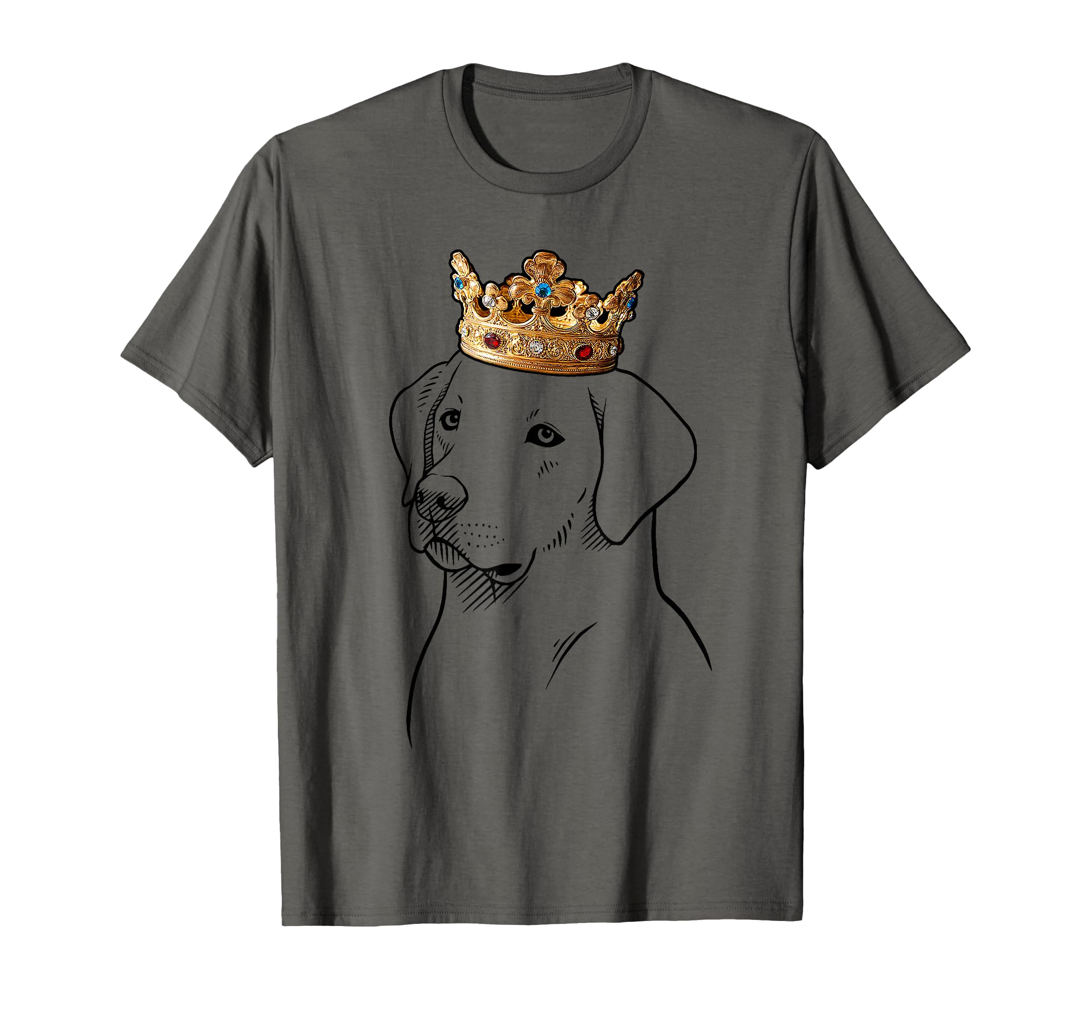 Labrador Retriever Dog Wearing Crown T-Shirt