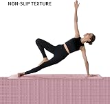 PROIRON Yoga Mat Alignment System Extra Thick Non Slip 173x61x0.4 Pink with Bag view 4