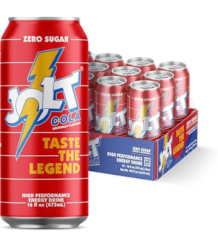 Amazon.com : JOLT Cola Modern Soda, Zero Sugar, 80mg Natural
