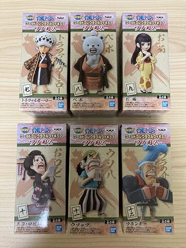 Amazon ワンピース ワールド コレクタブル フィギュア ワノ国2 全6種セット ロー ペポ お菊 ロビン ウソップ フランキー フィギュア ドール 通販