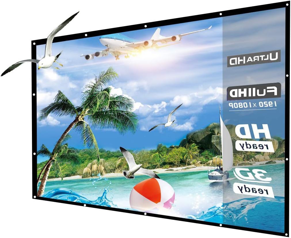 180 inch Projector Screen Portable Outdoor Movie Screen, 169 Big Size Folding HD Movie Screen