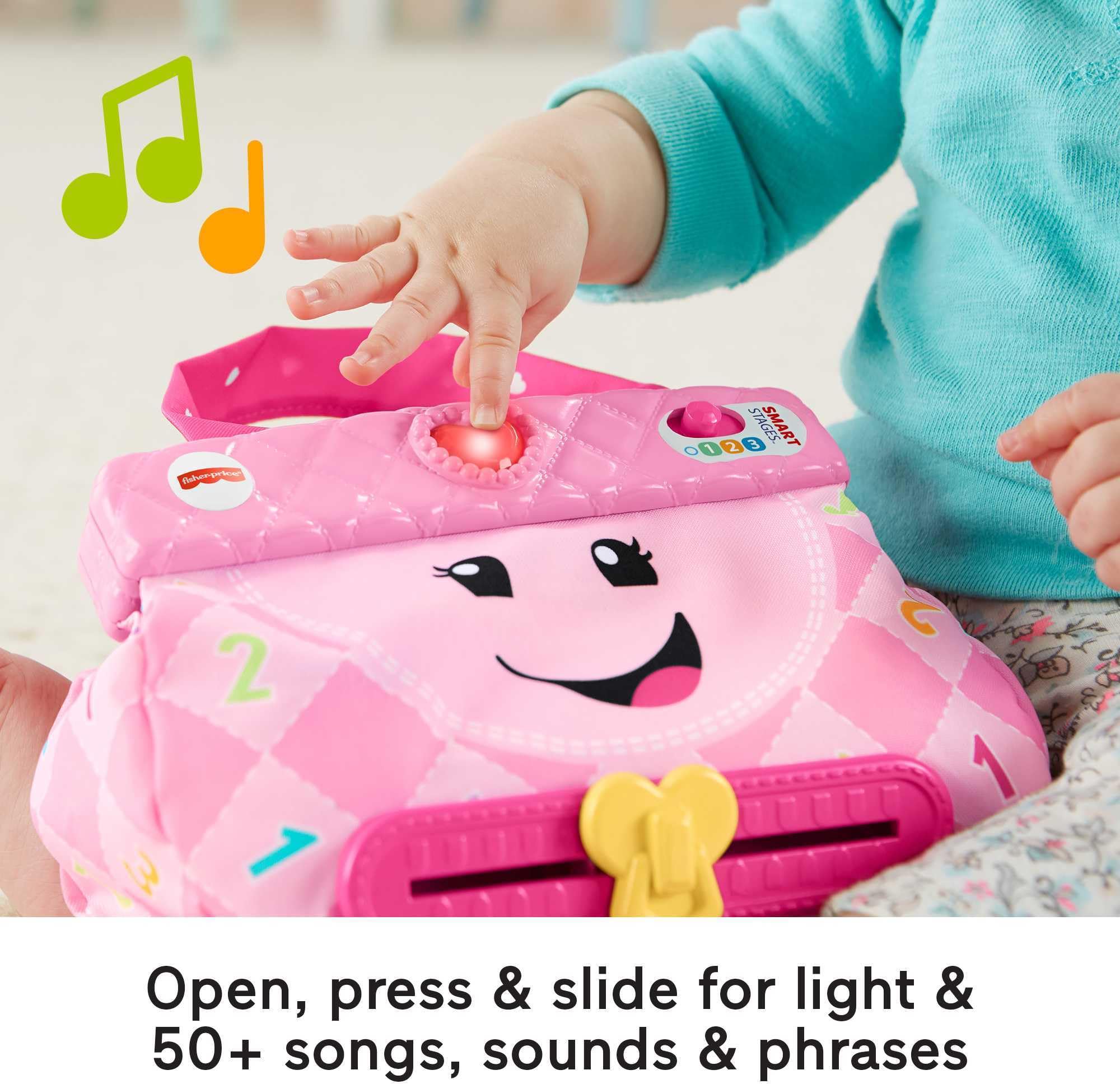 Fisher-Price Baby & Toddler Toy Laugh & Learn My Smart Purse with Lights, Learning Songs & 5 Accessories for Infants Ages 6+ Months (Amazon Exclusive)