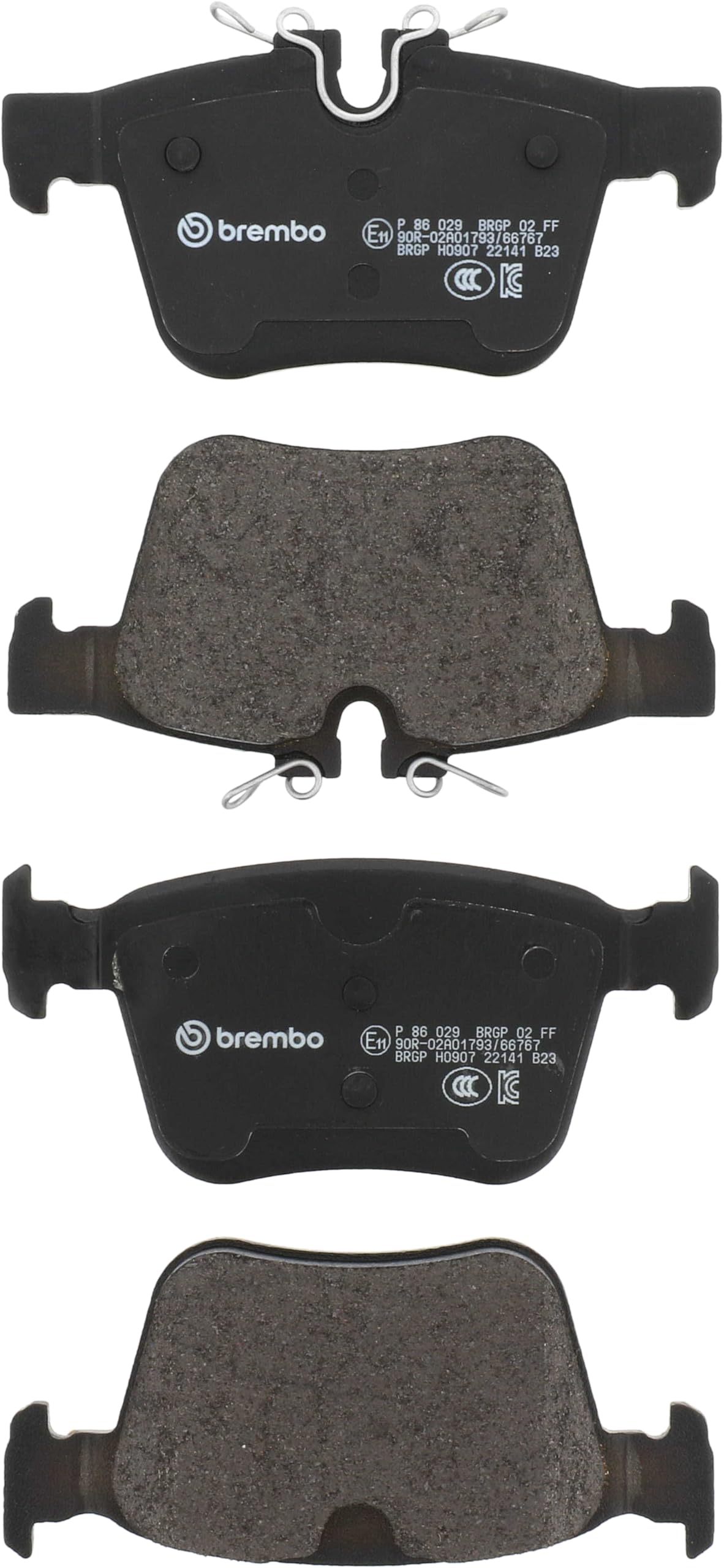 Photo 1 of Brembo P86029 Low-Met Alloy Steel Rear Disc Brake Pad Set LAND ROVER OE# 31471265