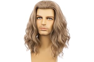WAVELNM Boys Ash Blonde Wig Child Long Blonde Wigs for Boys Kids Blond Curly Wavy Wig Kids Daily Party Halloween Synthetic Wigs