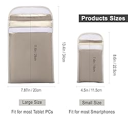 2Packs E|M|F Shield Sleeves For Cell Phone & Tablet