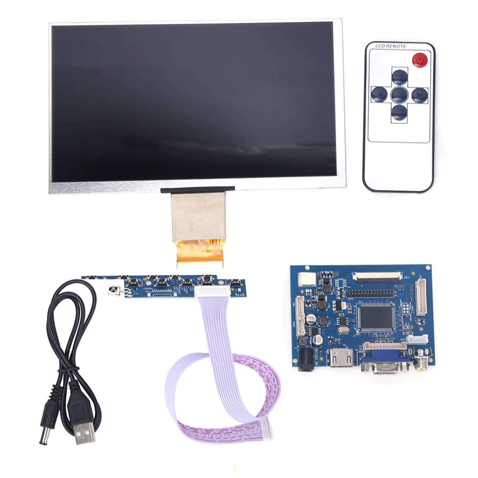 Yosoo Health Gear 7 Inch 1024600 Display Display Monitor Work with HDMI LCD TFT Controller Driver Bo