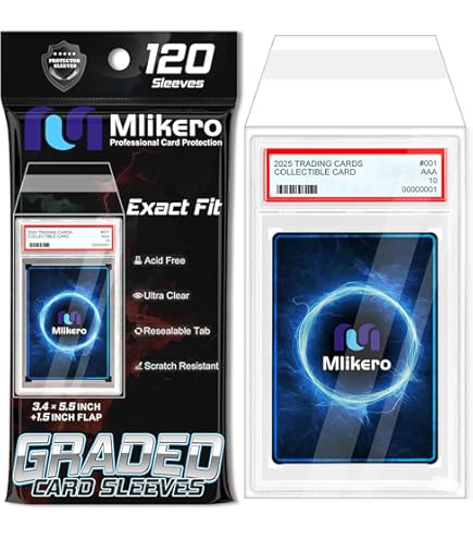 Amazon.com: Platinum Protectors Resealable Graded Card Sleeves for Beckett  BGS and SGC Slabs (200 Pack) : Toys & Games