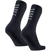 Souke Sports Crew Cycling Socks for Men and Women, Breathable Cushioned Moisture Wicking Athletic Compression Socks