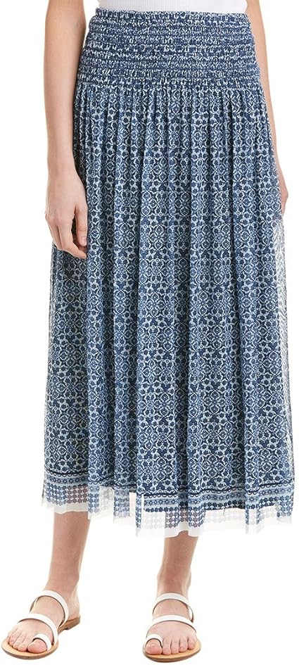 Max Studio Women's Printed Mesh Skirt at Amazon Women’s Clothing store