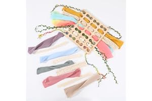 Eray Wooden Toys Open Ended Busy Board with Play Silks Kid Safe Weaving Board Handwork Gift Educational Toy