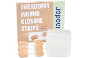 Zipstitch Emergency Wound Closure Device - (HSA or FSA Eligible) - Huaodor 3pk Laceration Closure Kit | Butterfly Strips Without Suture | Easy to Use