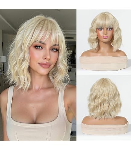 50s Style Blonde Marilyn Monroe Fashion Curly Wig Cosplay  display picture 2