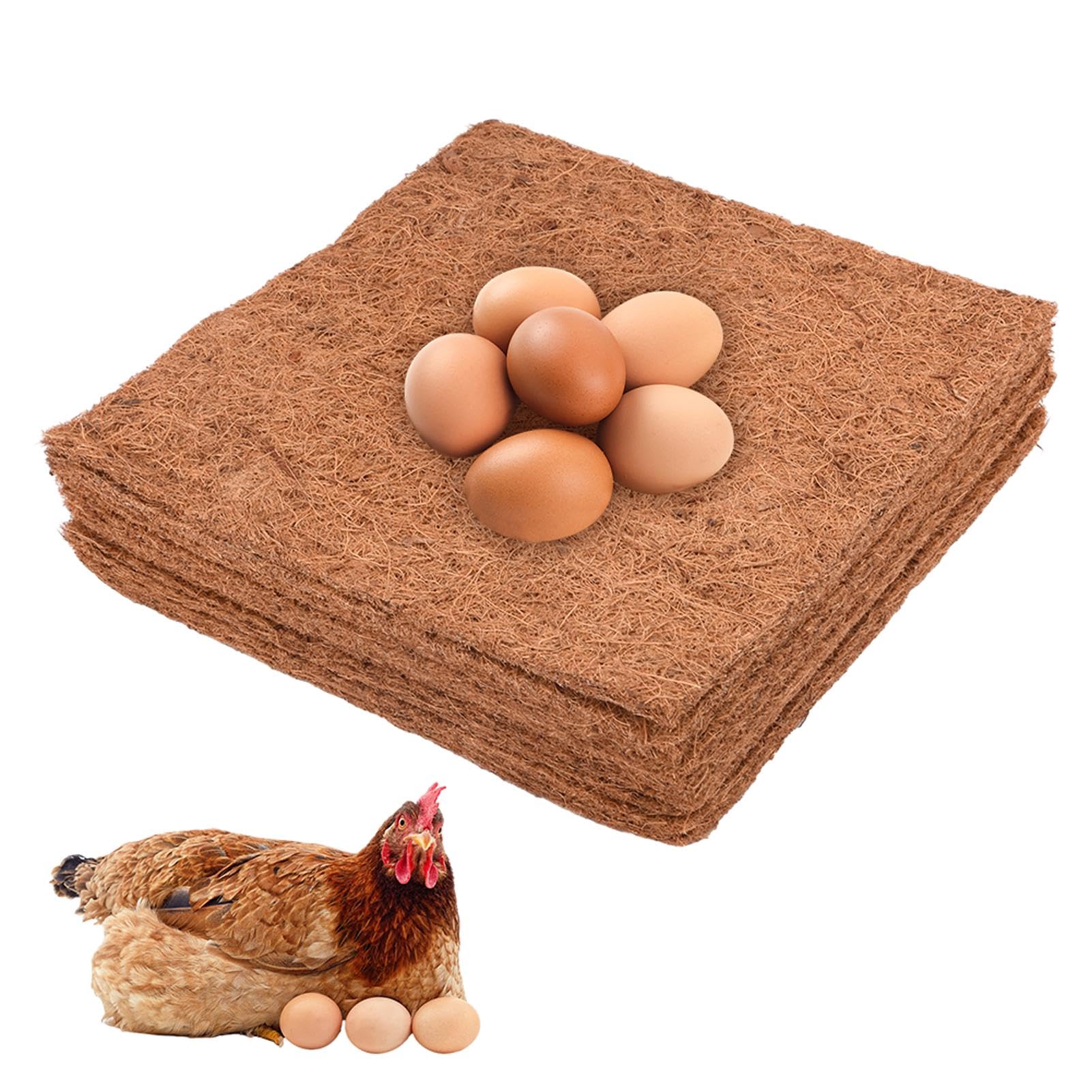 JOYIAL 10 Pack Chicken Nest Box Liners,Premium Laying Hen Nesting Pads,Chicken Coop Bedding,Poultry Supplies,Easy Clean up(size:10pcs)
