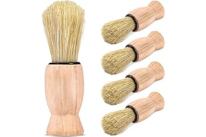 Glavatrix 5 Pieces Men Shaving Brush, Shave Brushes Wood Handle Shaving Cream Brush for Professional Salon Tools and Personal Shaving