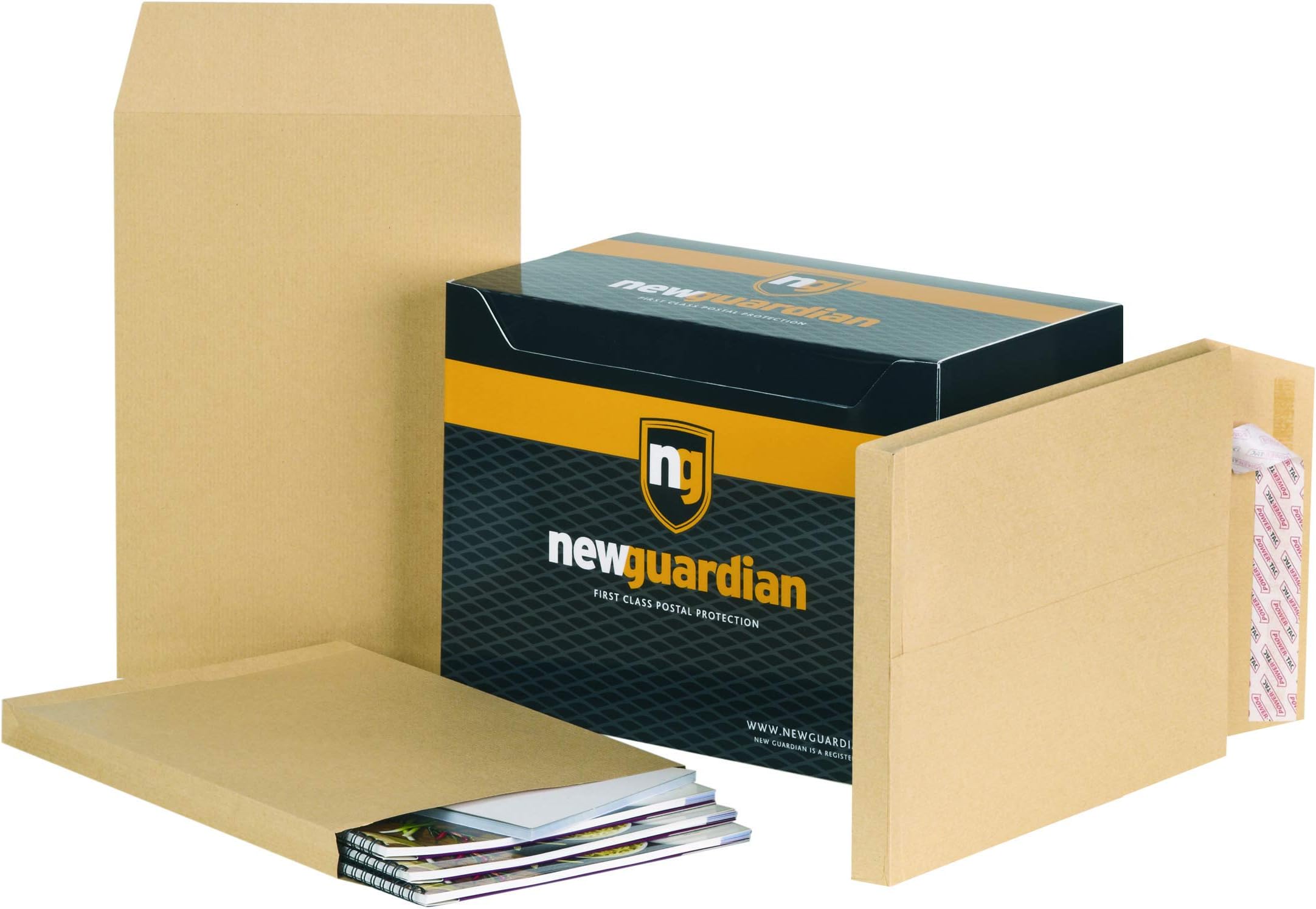 New Guardian Envelopes Heavyweight Peel and Seal Gusset 25mm 130gsm Manilla C4 (Pack 100)