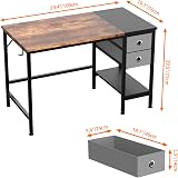 HOMIDEC Computer Desk with Drawer and USB/Headphone Hook 100x50x75cm view 3