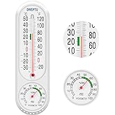 Outdoor/Indoor Thermometer Hygrometer Humidity Meter Thermometers Temperature Humidity Gauge Meter with Celsius/Fahrenheit (℃/℉) for Patio Field Cellar Garden Greenhouse Closet by DWEPTU