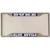 Duke License Plate Frame, Silver, Blue Devils Car Tag Holder