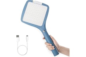 mafiti 2 in 1 Electric Fly Swatter Rechargeable with Flashlight Mosquito Zapper Bug Zapper Racket Fly Killer Indoor Outdoor