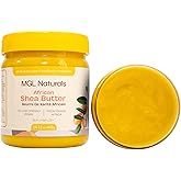 MGL Naturals Shea Butter Yellow Creamy 16oz, African, Unrefined, and Raw. Nourish and moisturize skin and hair. Use alone or DIY recipes. From Ghana, West Africa. (16 oz Jar)