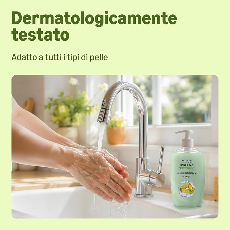 , Sapone per le mani all’oliva, 4 x 500 ml