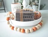 kroucoco Small Wood Decorative Book Stacks - Farmhouse Grey Decor view 3
