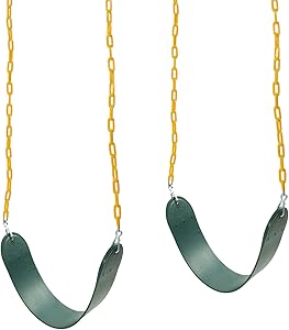 Barcaloo Playground Swing with Plastic Coated Chain 2 Pack - Set of Outdoor Swings for Jungle Gym
