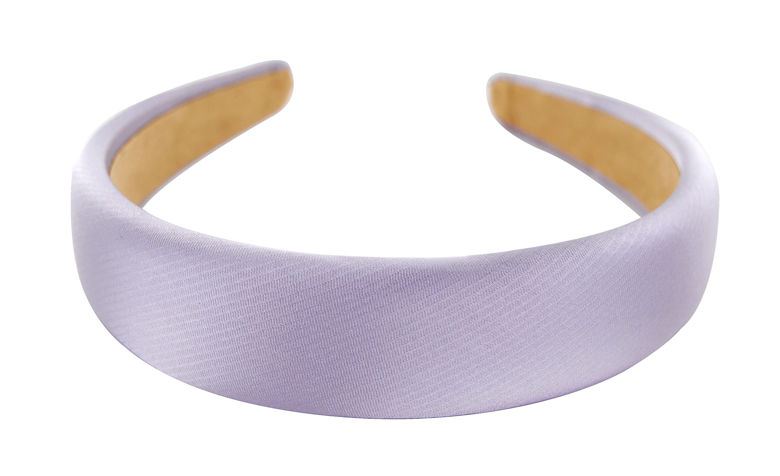 axy HRK2B Headband with Fabric Padded Metallic Colour - Women's Metallic Look Headband Hair Accessories (Light Purple)