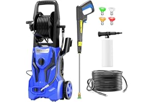 Electric Pressure Washer - 5000PSImax 3.2GPM ZHUOLIN Power Washer for Cars Washing with 25FT Pressure Hose, Blue