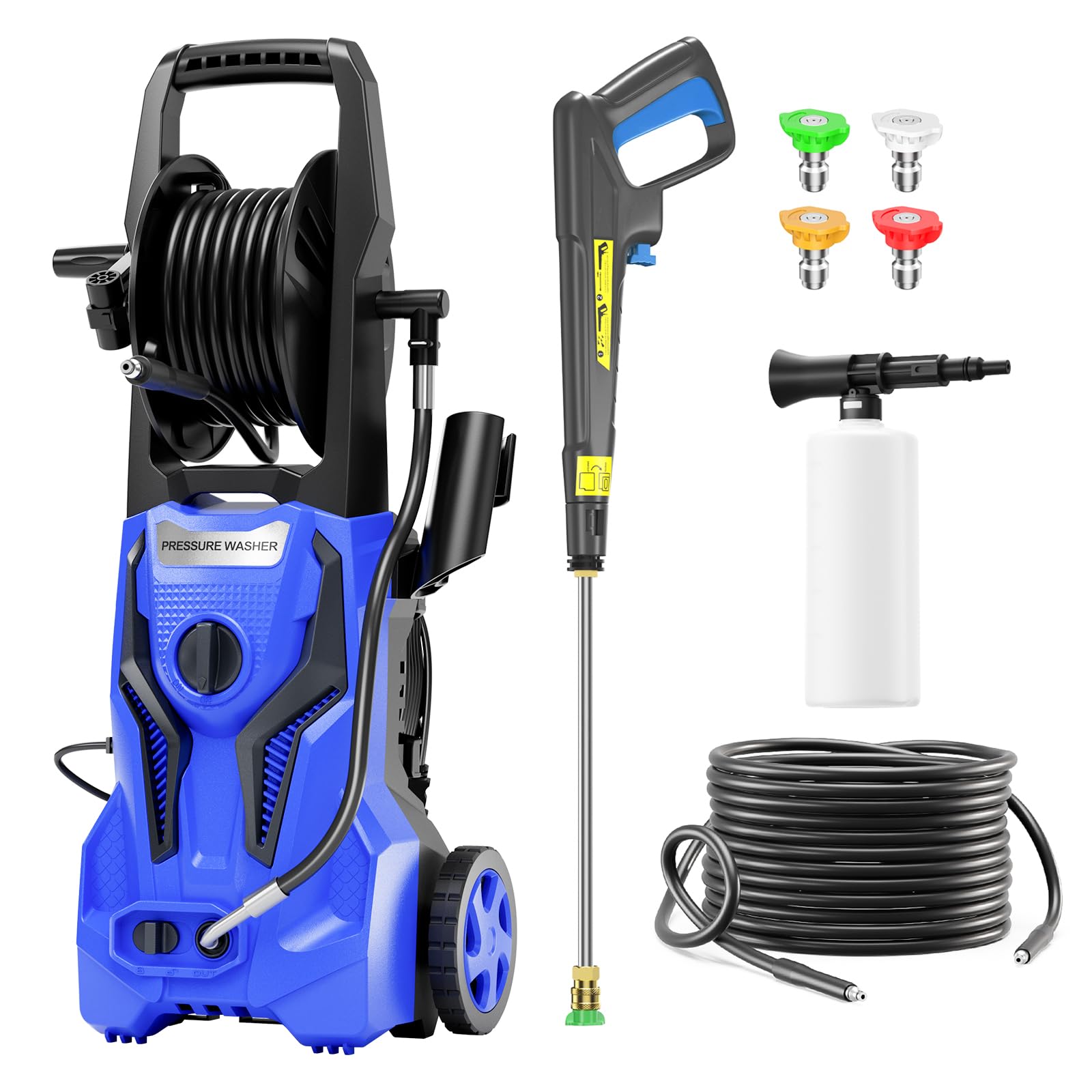 Photo 1 of **PARTS ONLY**Electric Pressure Washer - 5000PSImax 3.2GPM ZHUOLIN Power Washer for Cars Washing with 25FT Pressure Hose, Blue