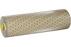 TapeCase "3M 467MP Clear Adhesive Transfer Tape, 0.5"" Width x 20yd Length (1 roll)" (1/2-20-467MP)