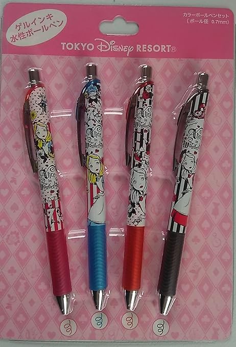 Amazon Co Jp ディズニーリゾート アリス ボールペン ４本セット ステーショナリー ペン 東京 ディズニーリゾート限定 グッズ お土産 おもちゃ