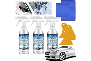 Tasunte De - Icer for Car Windshield Defroster, 3PCS Window Snow Spray, Deicing Spray, De-Icer Spray, Ice Remover Melting Spray Winter Car Essentials, Fast Ice & Snow Melting Spray 60ml