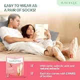 PLANTIFIQUE Foot Peel Mask 2 Pairs Exfoliating Dermatologist Tested Strawberry view 5