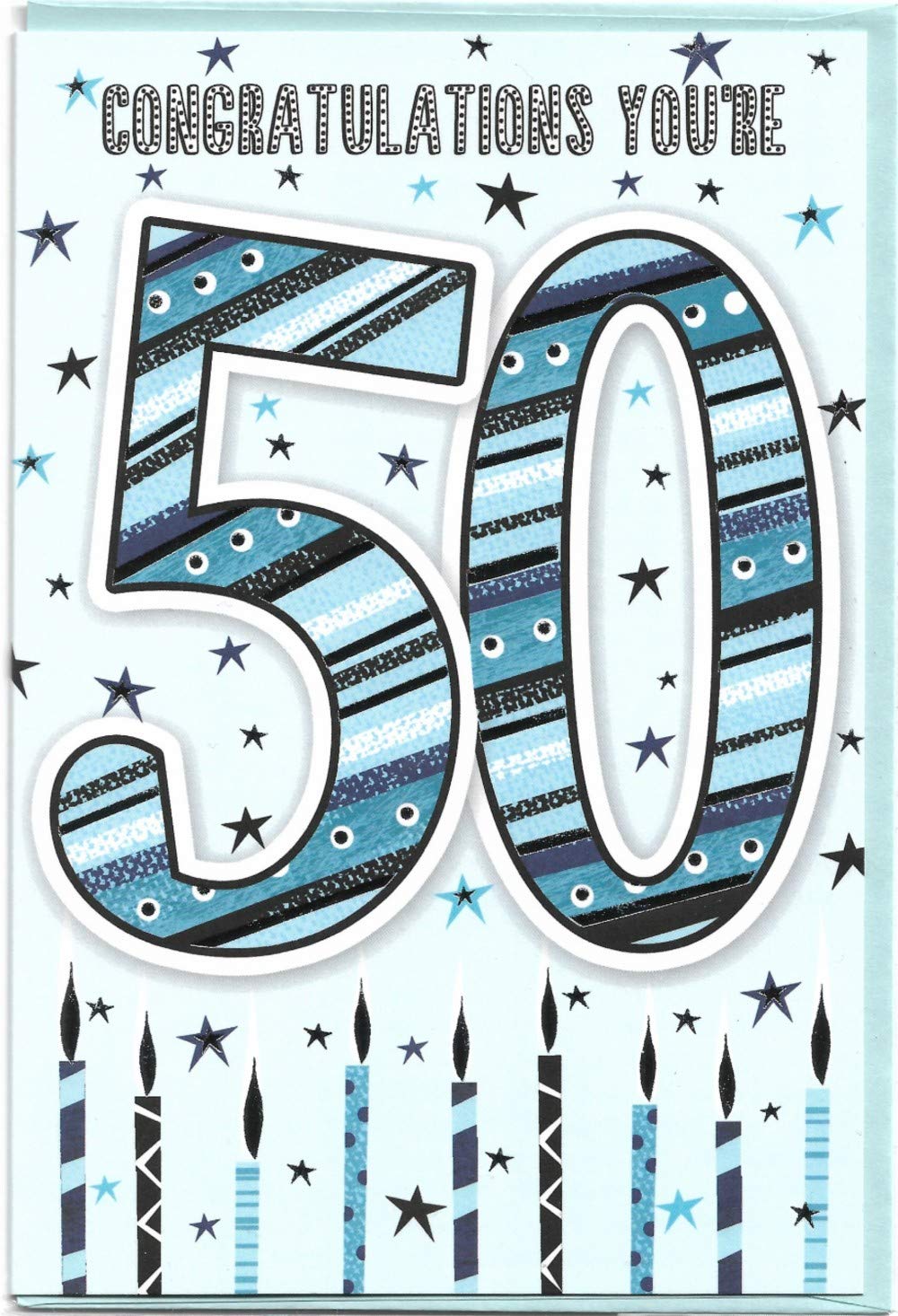 Happy Birthday Greeting Card for Him 50th Birthday 14 x 20 cm Happy 50th Birthday