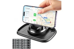Hoxfly Universal Car Phone Holder, 360° Rotatable Non Slip Silicone Car Phone Mount, Multifunctional Car Dashboard Mobile Pho