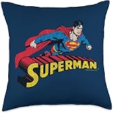Superman Flying Over Throw Pillow