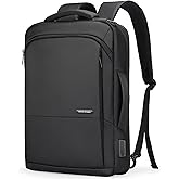 Muzee 3in1 Slim Business Backpack Laptop Backpack For Men with Executive Briefcase Casual Daypack Fits 15.6 Inch Laptop USB Port Black