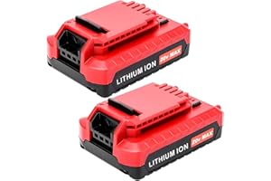 2Packs 3000mAh 20 Volt PCC682L Replacement Battery Compatible with Porter Cable 20V Battery Lithium PCC680L PCC681L PCC682L P