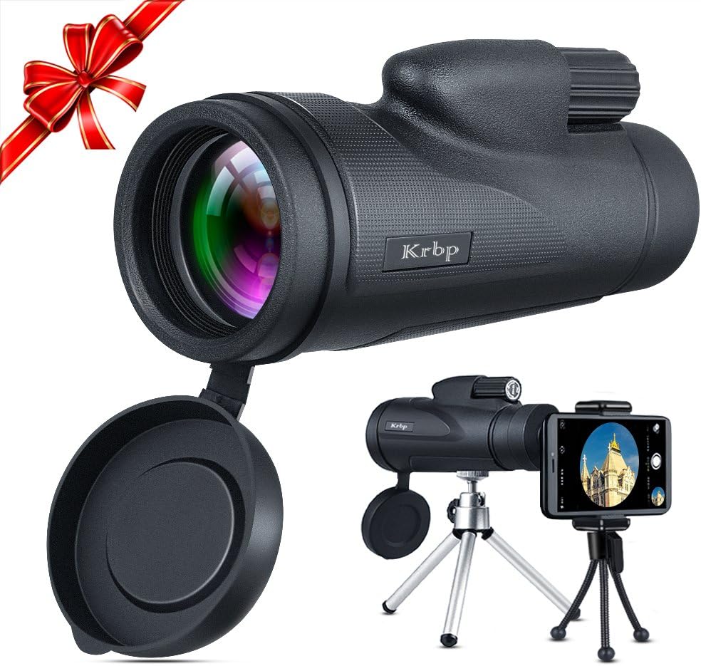 Monocular Telescope, Low Light Night Vision Monocular Telescope 12X50 High Power Prism with Tripod/Phone Clip ETC, for Bird Watching/Hunting/Camping/Hiking/Golf/Concert/Surveillance