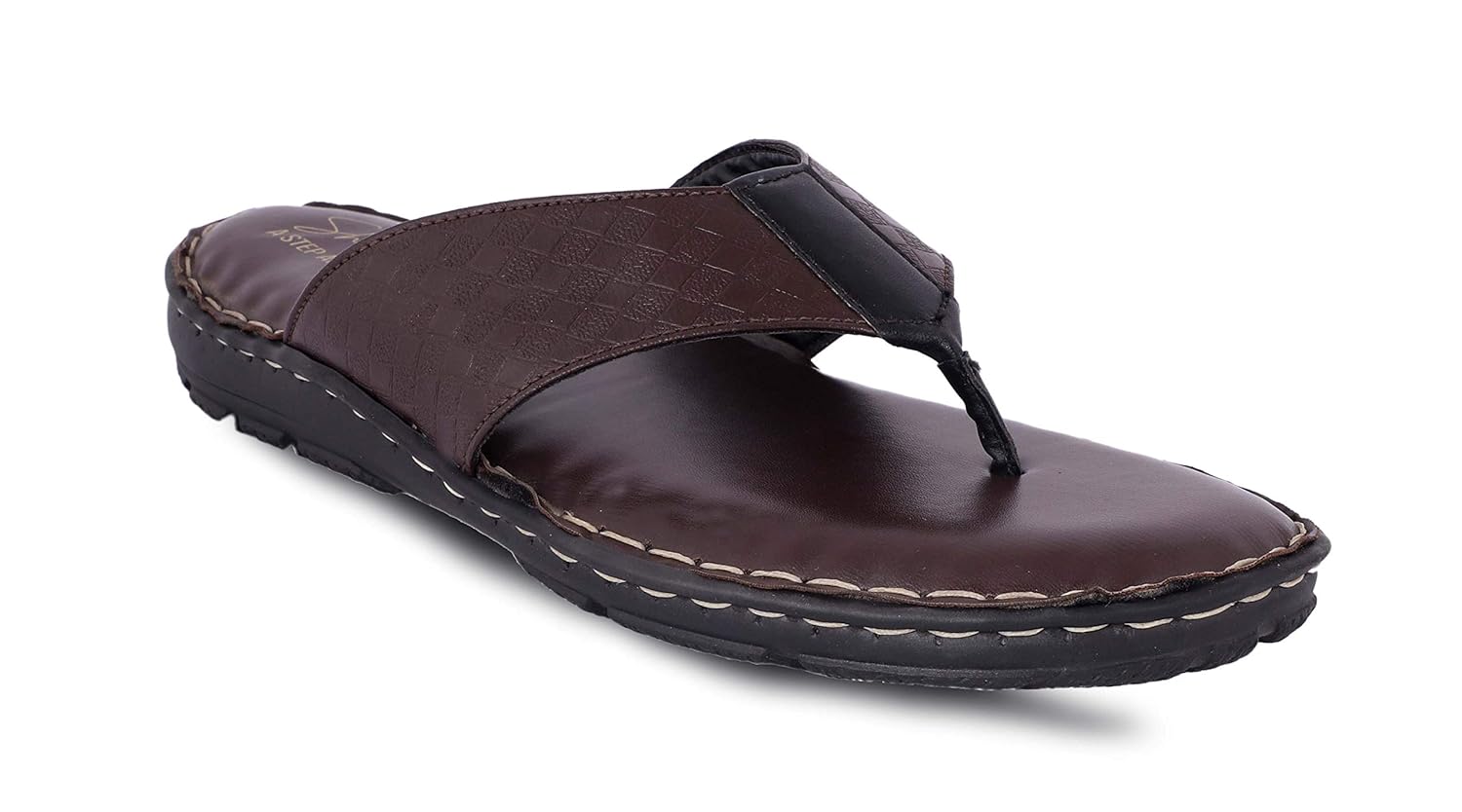 Buy ShoeShank Synthetic Leather Casual DailyWear Slippers for Men Brown Size IND 9 Made