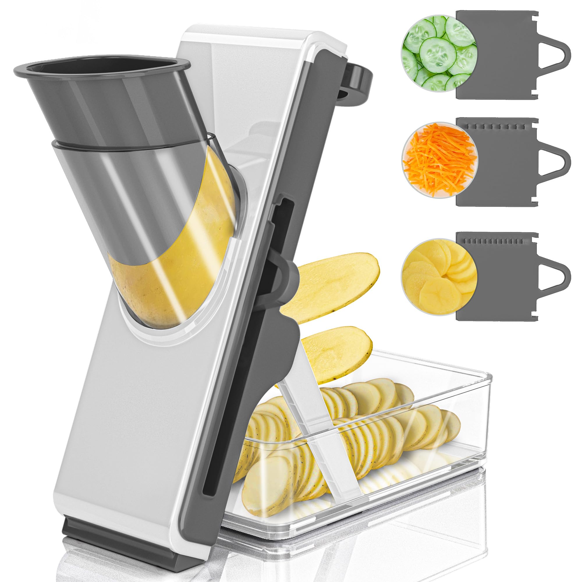 Photo 1 of *MINOR DAMAGE - USED*
Mandoline Slicer for Kitchen, Mandoline Slicer Safe Multifunctional Dicer Adjustable Commercial Slicer Machine Stainless Steel Chopper