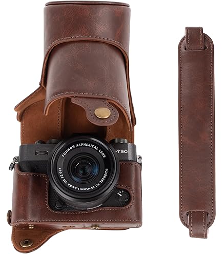 Amazon.com : Handmade Genuine Real Leather Half Camera Case Bag