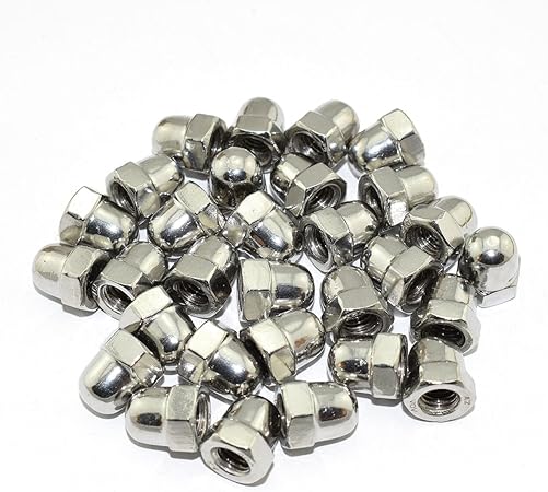 30pcs M6x1 0 Hex Acorn Nuts 304 Stainless Steel Hexagon Decorative