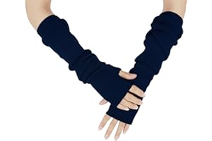 Farlenoyar Warm Cashmere Long Arm Gloves for Women Cozy Winter Fingerless Gloves Soft Arm Warmers,Great Holiday Gift