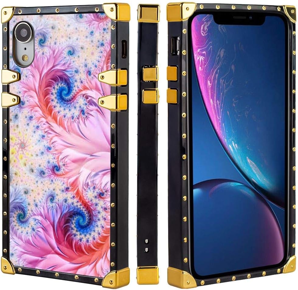 Bonoma Peacock Flowers Square Phone Shell Case for iPhone Xr (2018) [6.1"]